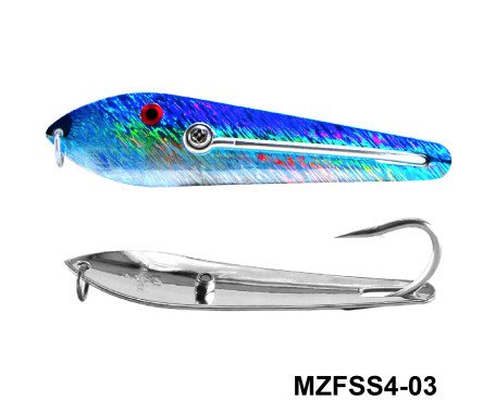 Fishing Spoon with Single Hooks - (Size: 4)
